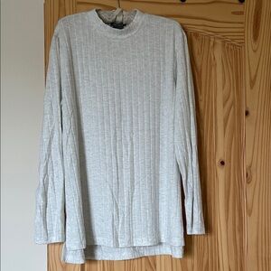 Matty M Women's Light Gray Crew Neck Sweater